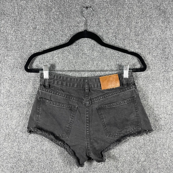 Billabong Denim Shorts Black Distressed Frayed Hem Womens Size 25 #1267 - Picture 2 of 8